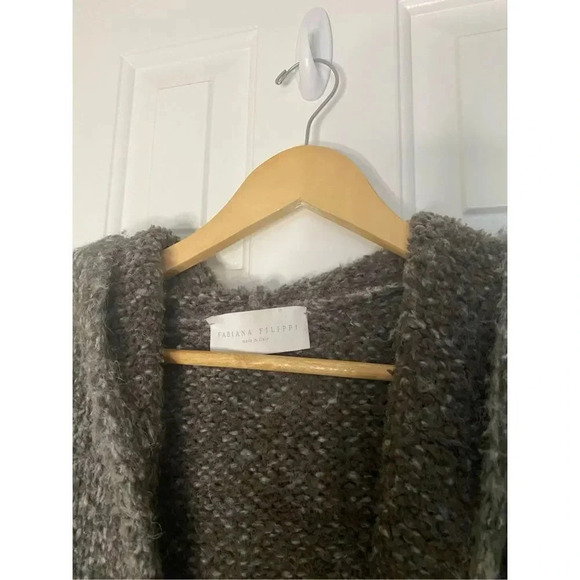 Fabianna Filippi Chunky Hooded Wool Cardigan - Picture 8 of 12